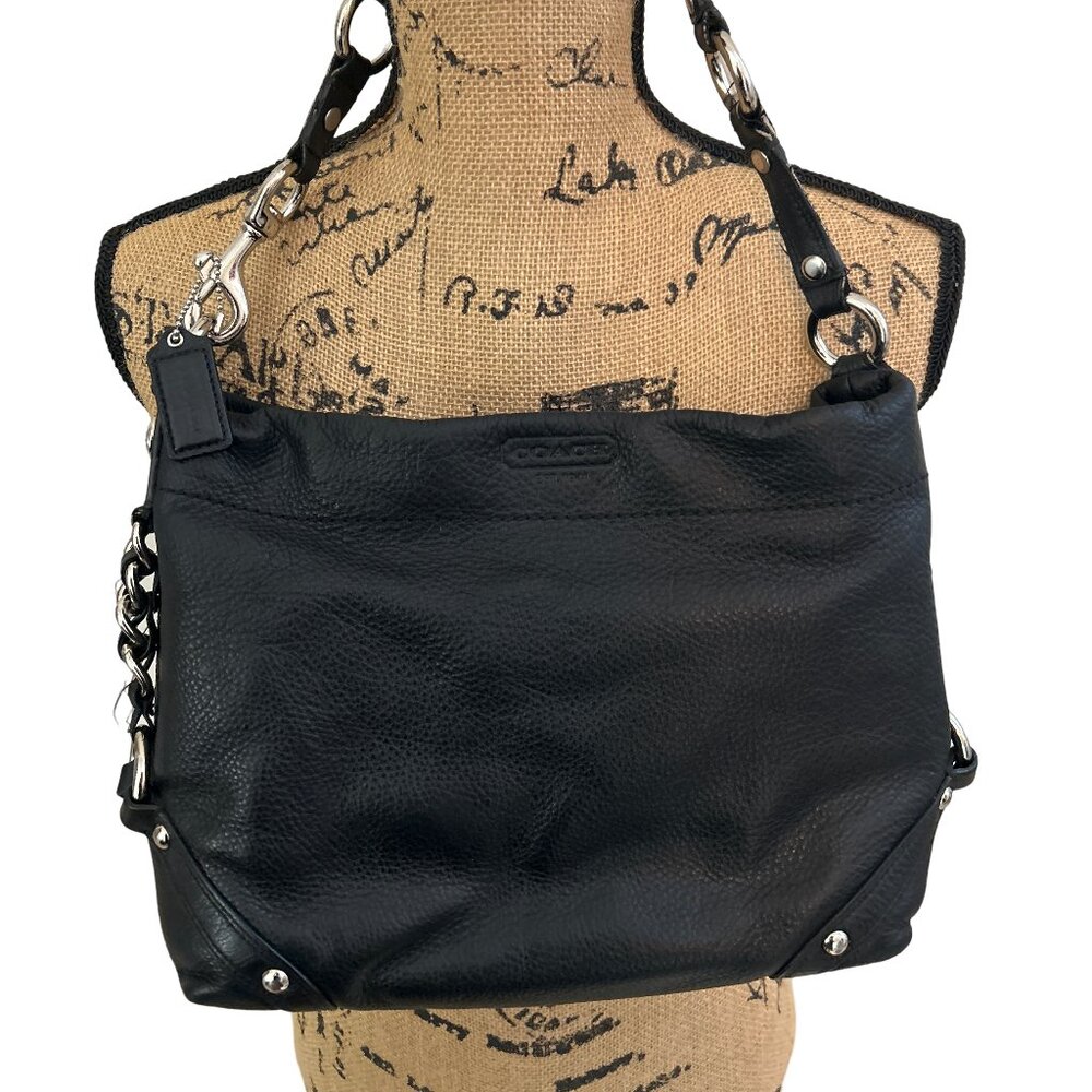 Coach Black Leather Shoulder Bag